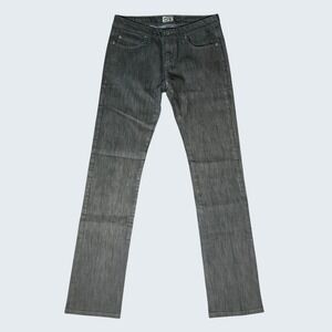 Naked & Famous Men's 31x33 Skinny Guy Glow In The Dark Stretch Dark Gray Jeans